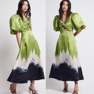 AJE GREEN TIE DYE DRESS